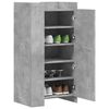 vidaXL Shoe Cabinet Concrete Grey 52x37.5x100 cm Engineered Wood