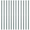 vidaXL Fence Posts 12 pcs Green Powder-coated steel