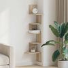 vidaXL Wall Corner Shelf Sonoma Oak 32x32x127,5 cm Engineered Wood