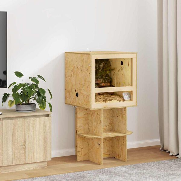 vidaXL Terrarium Brown 50 x 50 x 50 cm OSB