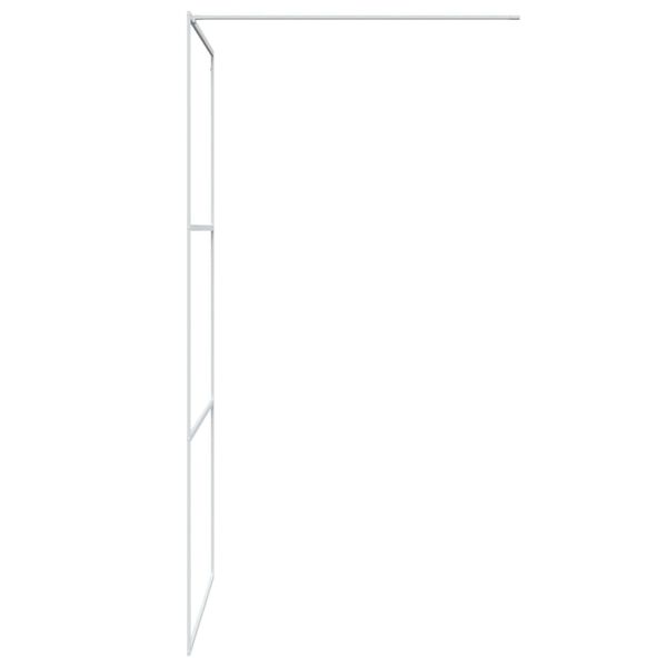vidaXL Walk-in Shower Wall White 100x195 cm Clear ESG Glass