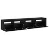 vidaXL TV Cabinet 2 pcs Black Oak 210 x 35 x 40 cm Engineered Wood