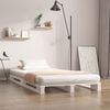 vidaXL Pallet Bed without Mattress White Single Solid Wood