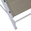 vidaXL Sun Loungers 2 pcs with Table Aluminium Taupe