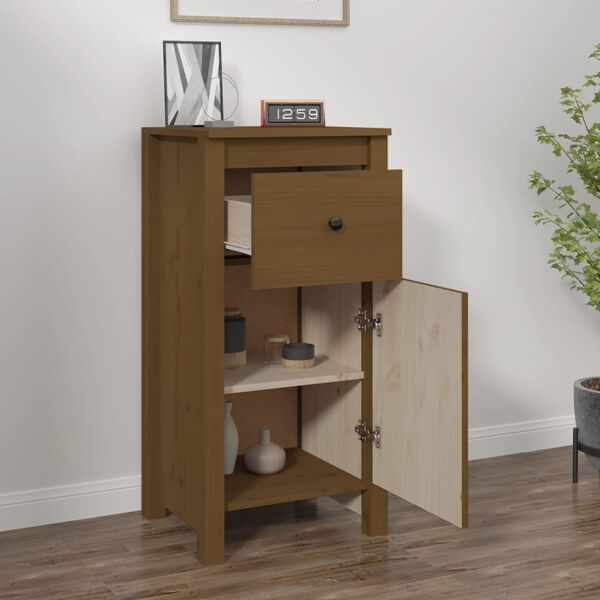 vidaXL Sideboard Honey Brown 40x35x80 cm Solid Wood Pine