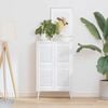vidaXL Cabinet Doors Louvred Design 4 pcs White 39.5x29.5 cm