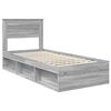 vidaXL Bed Frame Grey Sonoma 75 x 190 cm Solid Pine Wood