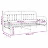 vidaXL Daybed Frame Black 100 x 190 cm Powder-Coated Steel
