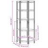 vidaXL 5-Layer Corner Shelf Anthracite Steel&Engineered Wood