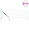vidaXL Fence Post Green 25 x 0.6 m (36 mm mesh) Steel and PVC