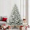 vidaXL Artificial Pre-lit Christmas Tree with Ball Set Green 210 cm