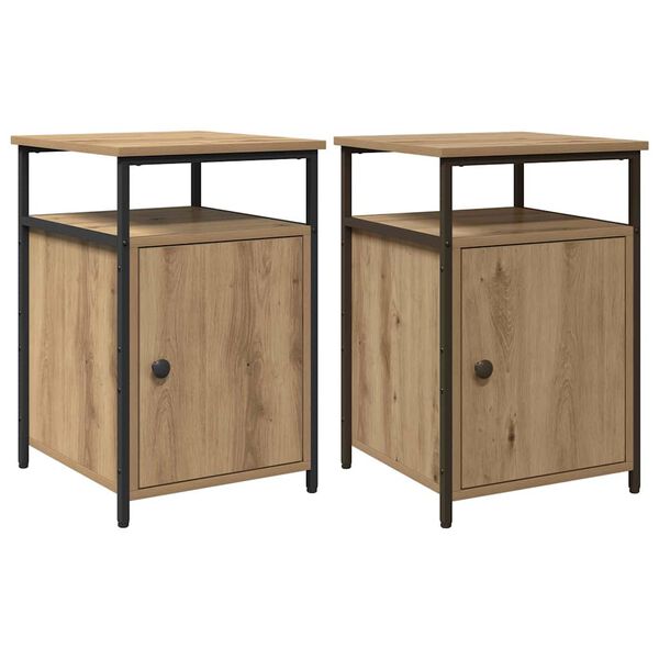 vidaXL Bedside Cabinet Artisan oak Engineered Wood