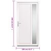vidaXL Front Door White 108x208 cm PVC