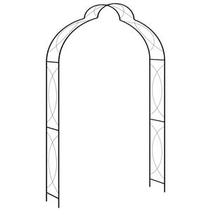 vidaXL Garden Arch Black 150x34x240 cm Iron