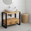 vidaXL Vanity Cabinet Brown 71 x 33 x 58 cm Solid Mango Wood