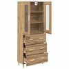 vidaXL Highboard with Drawer Artisan Oak 69.5 x 34 x 180 cm