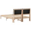 vidaXL Bed frame Brown and dark grey 150 x 200 cm Solid pine wood