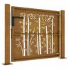 vidaXL Garden Gate 100x75 cm Corten Steel Bamboo Design