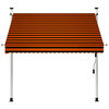vidaXL Manual Retractable Awning 200 cm Orange and Brown