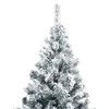 vidaXL Artificial Christmas Tree with 300 LEDs with Stand White 180 cm
