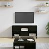 vidaXL TV Cabinet Black Oak 100 x 36 x 49.5 cm Engineered Wood