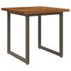 vidaXL Live Edge Dining Table 80 x 80 x 75 cm Solid Acacia Wood