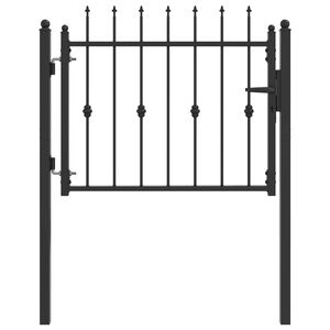 vidaXL Fence Gate ASTEN 100 x 75 cm Metal Black Lockable