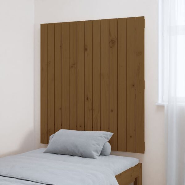 vidaXL Wall Headboard Honey Brown 82.5x3x90 cm Solid Wood Pine
