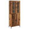 vidaXL Highboard 2 pcs Old wood 69.5 x 34 x 180 cm Engineered Wood