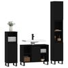 vidaXL 3 Piece Bathroom Furniture Set Black Engineered Wood