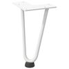 vidaXL Hairpin Legs for Coffee Table 4 pcs White 20 cm Solid Steel