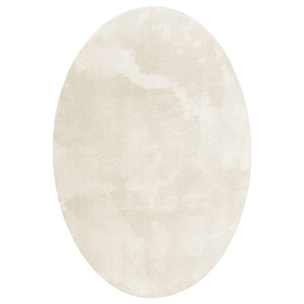 vidaXL Area Rugs Oval HUARTE Cream 160 x 230 cm 100% Polyester