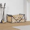 vidaXL Firewood Rack Black 70x43x34.5 cm Cold-rolled steel