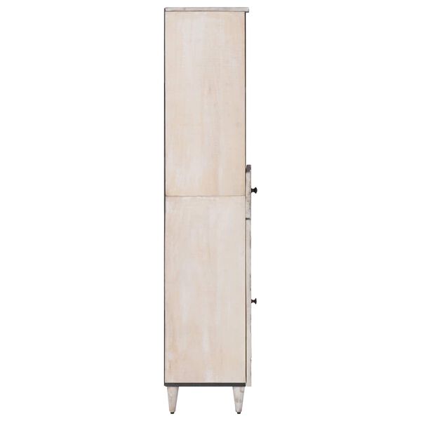 vidaXL Bathroom Cabinet White 38 x 33.5 x 160 cm Solid Mango Wood