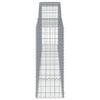 vidaXL Arched Gabion Baskets 7 pcs 400x50x120/140 cm Galvanised Iron