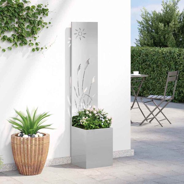 vidaXL Garden Privacy Screen Sliver 32 x 150 cm Stainless steel