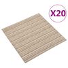 vidaXL Carpet 20 pcs Striped Beige 50 x 50 cm 100% Polypropylene