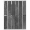 vidaXL Rectangular Tile 10 pcs Grey 29 x 23 x 0.08 cm