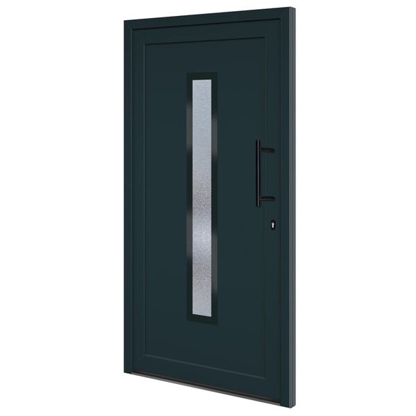vidaXL Front Door Anthracite 108x200 cm PVC