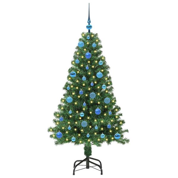 vidaXL Artificial Christmas Tree with 150 LEDs with Stand Green 150 cm