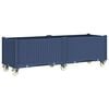 vidaXL Garden Planter with Wheels Blue Grey 160x50x54 cm PP