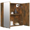 vidaXL Bathroom Mirror Cabinet Smoked Oak 64x20x67 cm