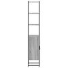 vidaXL Bathroom Cabinet Grey Sonoma 33x33x185.5 cm Engineered Wood