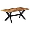 vidaXL Dining Table 180x90x75 cm Solid Acacia Wood