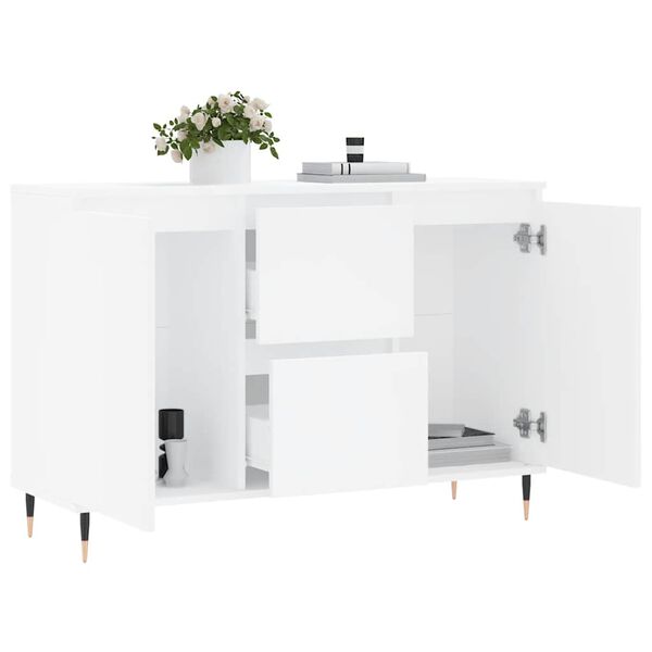 vidaXL Sideboard White 101.5x35x70 cm Engineered Wood