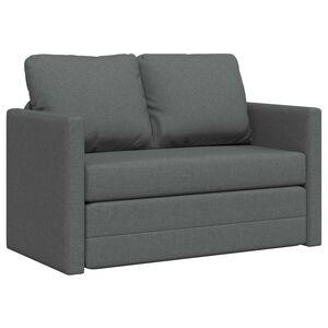 vidaXL Folding Sofa Bed Dark Grey 112 x 60 x 55 cm Fabric