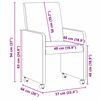 vidaXL Dining Chairs with Wheels 2 pcs Grey 57 x 66 x 94 cm
