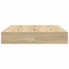 vidaXL Storage Bed Frame Sonoma Oak 200 x 200 cm Engineered Wood