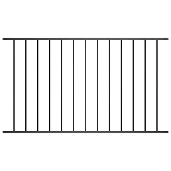 vidaXL Fence Panel Powder-coated Steel 1.7x0.75 m Black