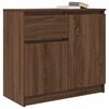 vidaXL Sideboard with Drawer Brown Oak 71x35x65 cm Engineered Wood